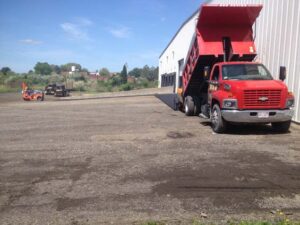 GCS Paving Truck - Commercial Asphalt Job